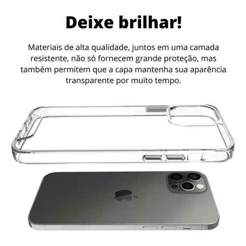 Capa Capinha Clear Space iPhone XR 11 12 13 14 15 Pro Max