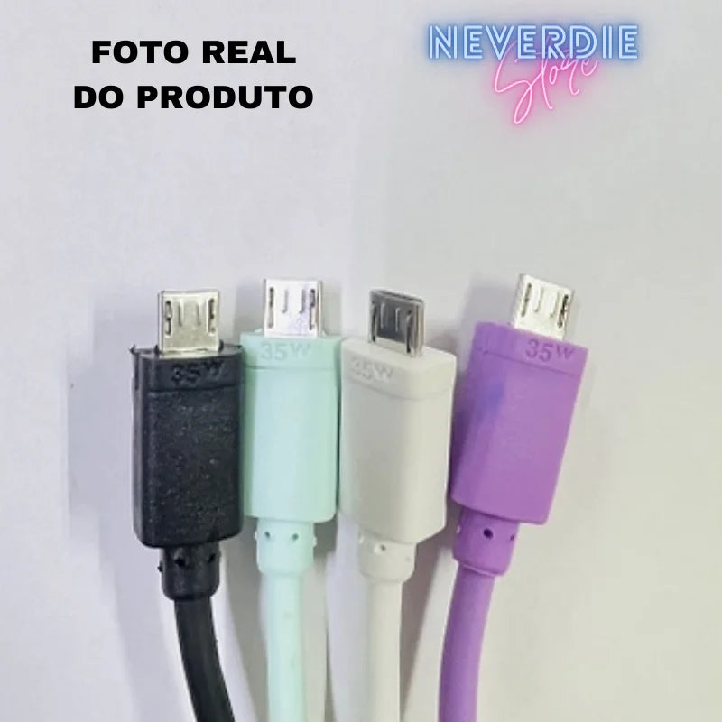 4 USB Charging Cables Turbo for Mobile Phone/Smartphone/Tablet Output V8 3.1A-NEVERDIE-IMMEDIATE SHIP TO ALL BRAZIL