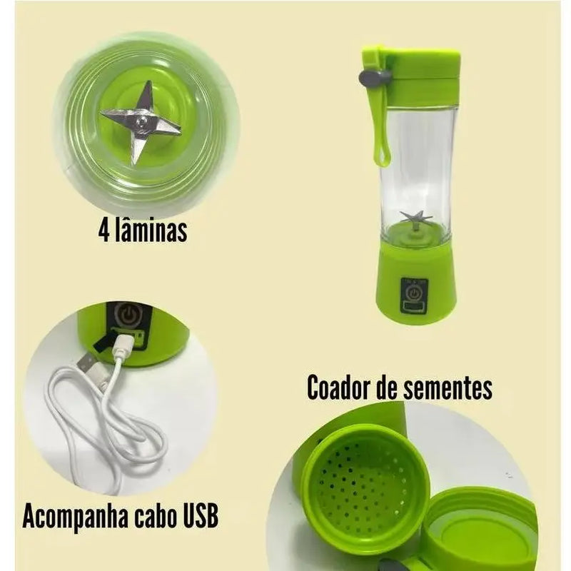 380ml recarregável 6 lâminas portátil shake take mini liquidificador poderoso ideal para smoothies e bebidas fáceis e saudáveis