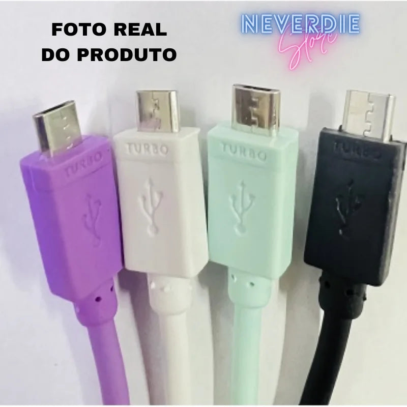 4 USB Charging Cables Turbo for Mobile Phone/Smartphone/Tablet Output V8 3.1A-NEVERDIE-IMMEDIATE SHIP TO ALL BRAZIL