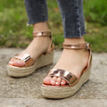 Summer Shoes Platform Sandals Fashion Women Strap Sandal Wedges Shoes Casual Woman Peep Toe Espadrille Femme zapatos para mujer