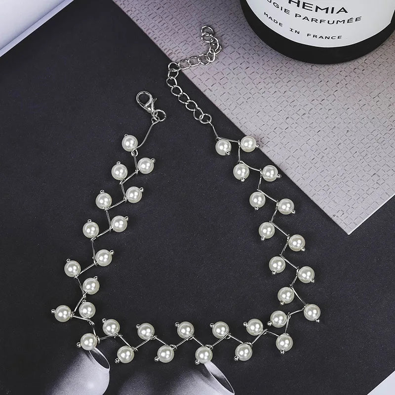 Trendy Pearl Necklace Korean Fashion Jewelry for Women Neck Chain  Choker Collar Accessories Gift Short Necklace Chain Female