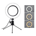 Ring light com tripé de mesa led 6 polegadas profissional